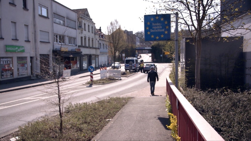 Foto: Ein deutsch-französischer Grenzübergang