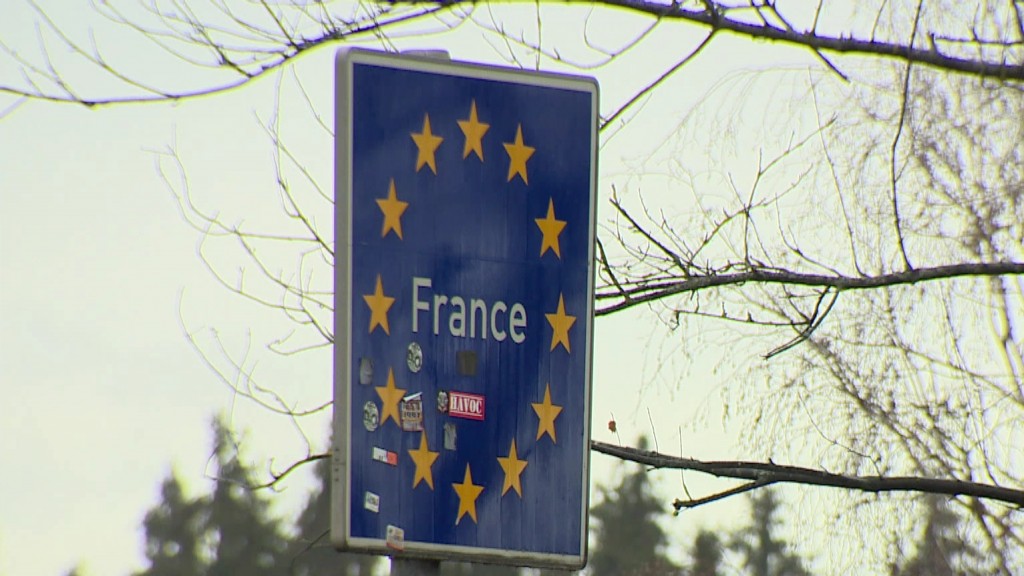 Ein Grenzschild zu Frankreich (Foto: SR Fernsehen).