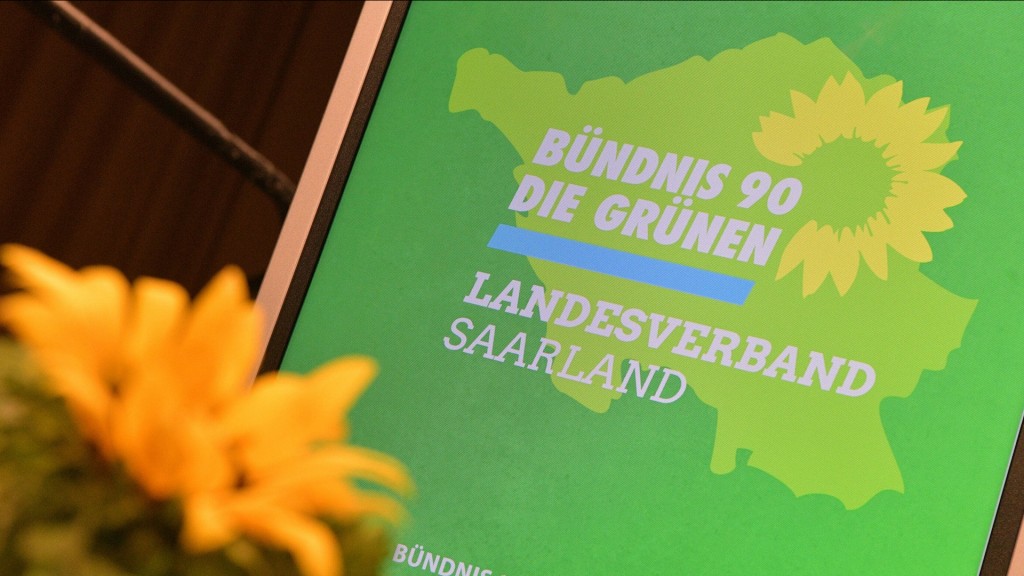 Schriftzug: Bündnis 90 Die Grünen, Landesverband Saarland (Imago/BeckerBredel)