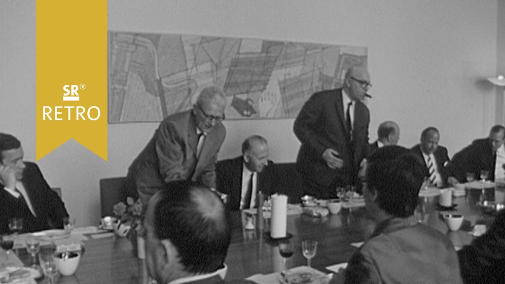 Foto: Deutsch-Französische Hörfunktagung beim SR auf Schloss Halberg in Saarbrücken 1964