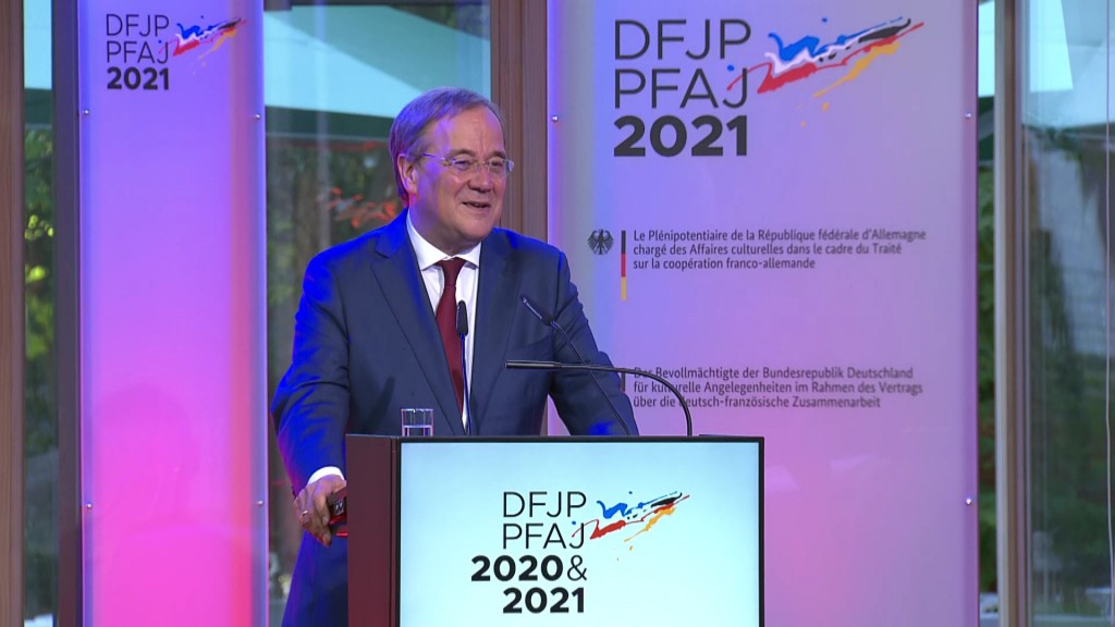 Foto: Rede von Armin Laschet bei der DFJP-Preisverleihung 2021