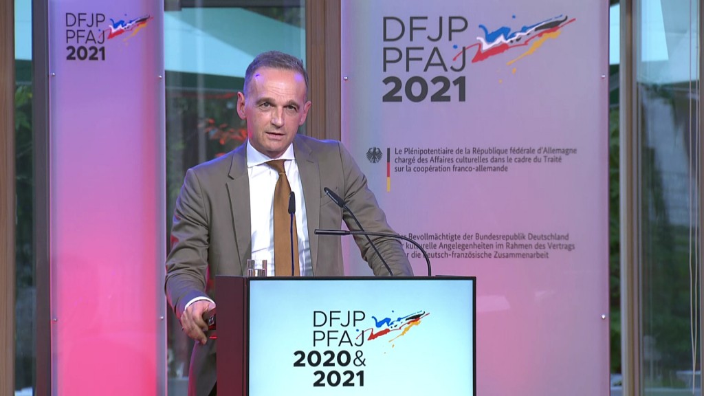 Foto: Rede von Heiko Maas bei der DFJP-Preisverleihung 2021