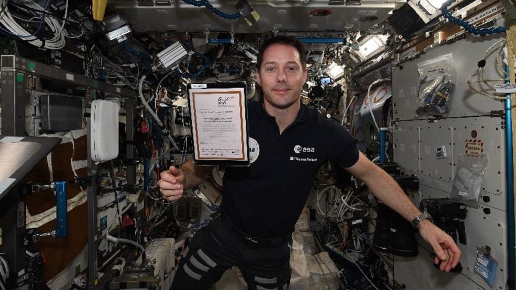 Der französische Astronaut Thomas Pesquet im Weltraum (Foto: Thomas Pesquet)