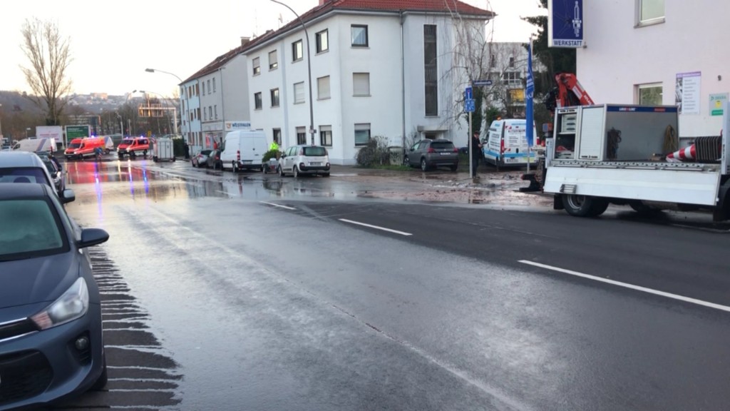 Foto: Wasserrohrbruch in St. Arnual 