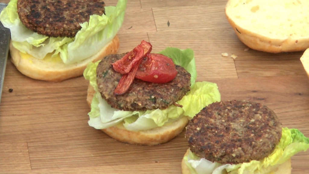 Fitness-Burger mit Krautsalat