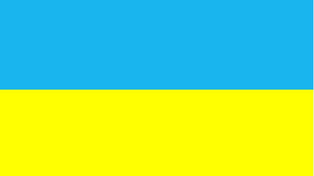 Die Nationalfarben der Ukraine: blau und gelb