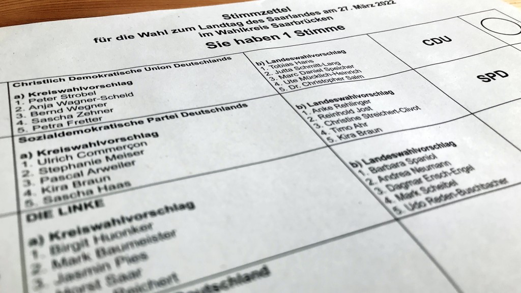 Briefwahlunterlagen Landtagswahl Saarland 2022. (Foto: SR/Axel Wagner)