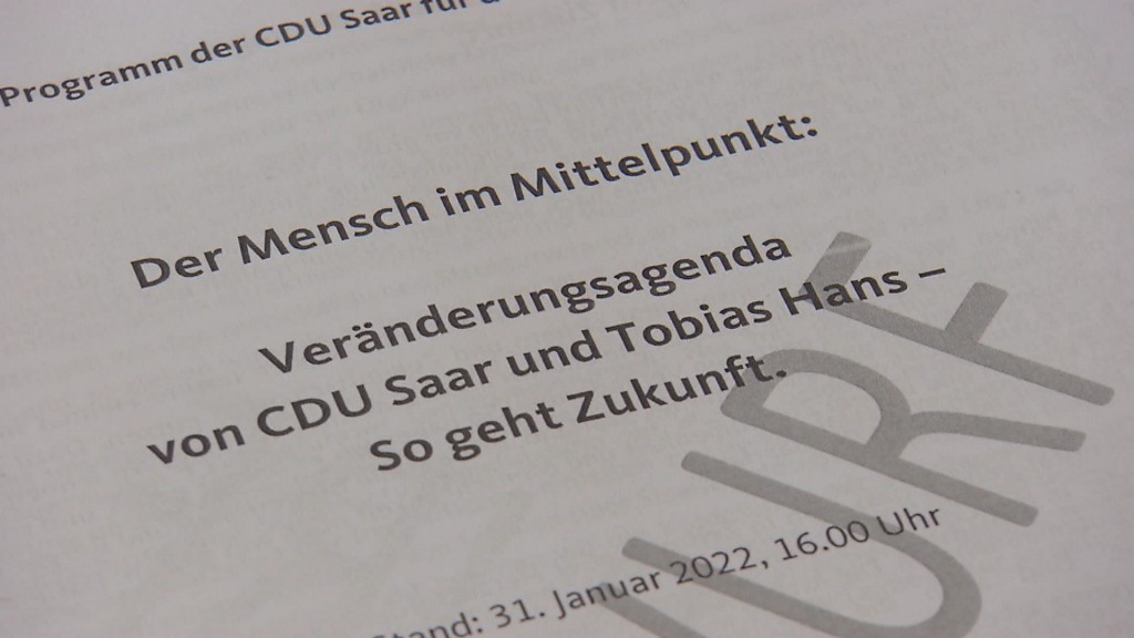 Foto: das Wahlprogramm der CDU (SR.de)