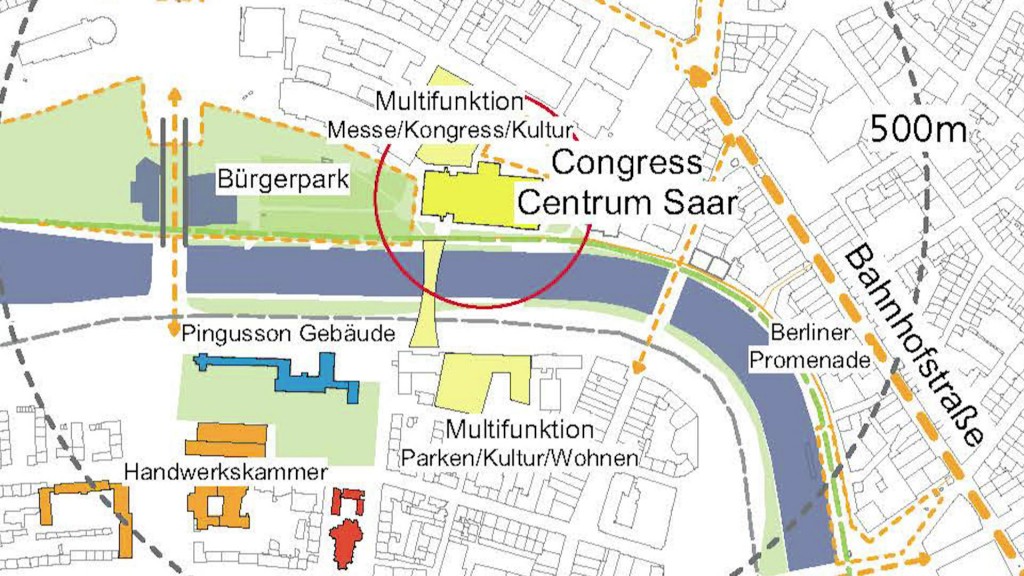 Plan Saarbrücker Messe- und Congresszentrum