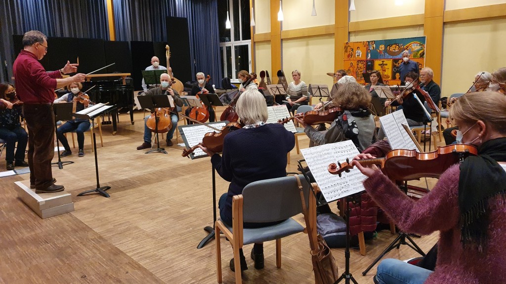 Das Orchestre Symphonique Saar Lorraine bei den Proben zu 