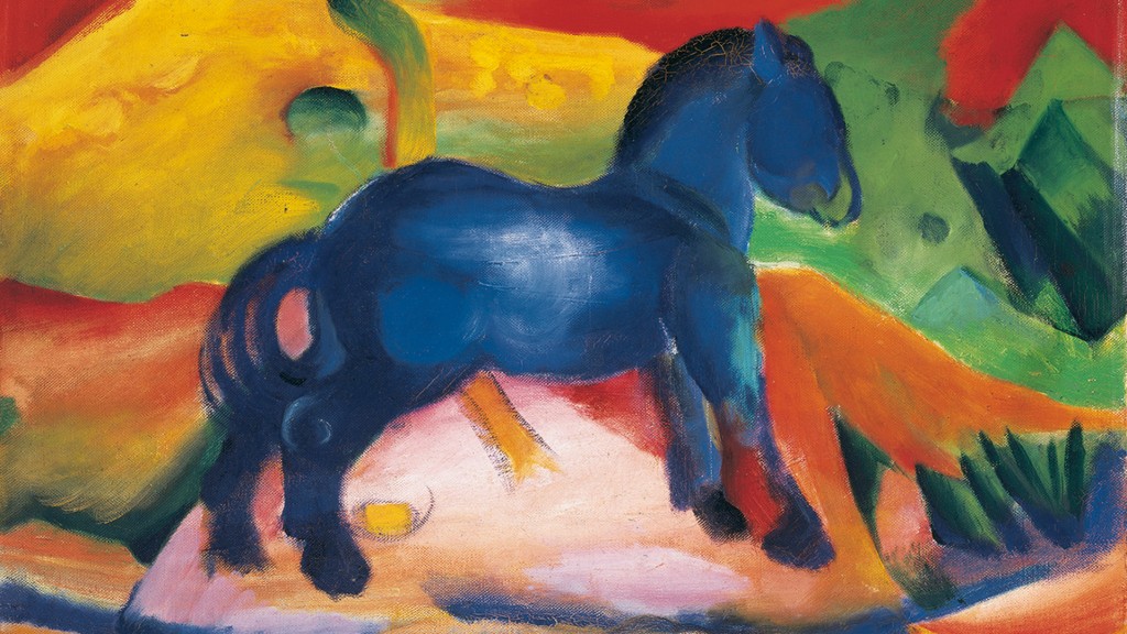 Das blaue Pferdchen von Franz Marc im Saarlandmuseum in Saarbrücken