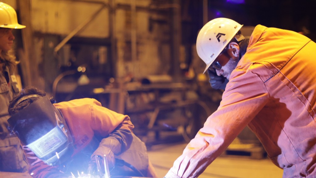 Schweißarbeiten im Ferroforum in Esch-sur-Alzette
