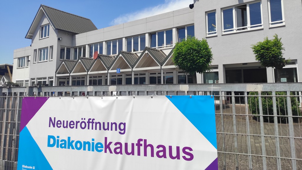 Das neue Sozialkaufhaus in der Bahnhofstraße in Saarlouis von außen