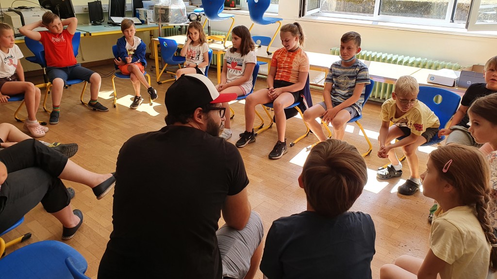 Schüler und Schülerinnen des Schülerparlamentes an der Waldschule Altenwald