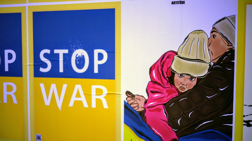 Stop War - Plakat gegen den Ukraine-Krieg 