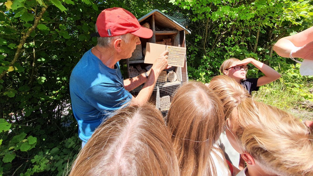 In der der Naturschutz-AG erfahren Schüler und Schülerinnen der Grundschule Kleinblittersdorf auch Interessantes zum Thema Bienen.