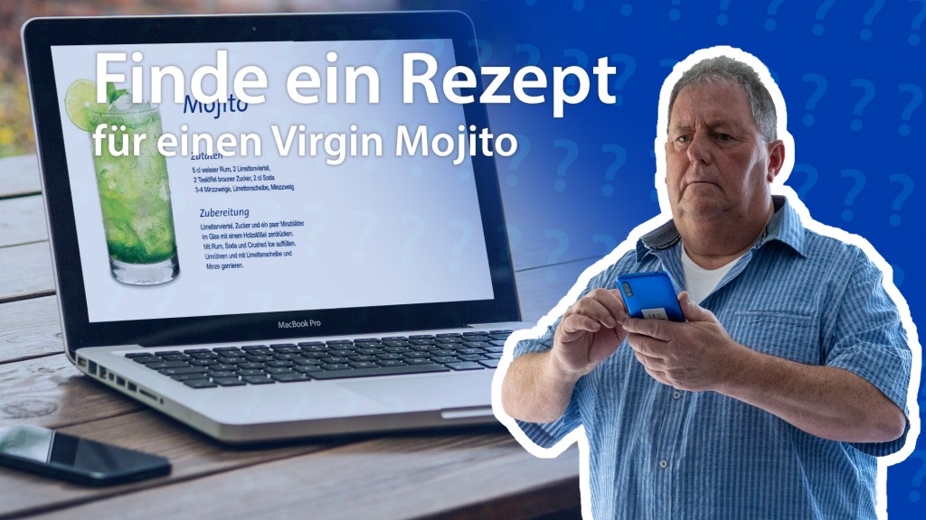 Foto: Wolfgang, neben einem Laptop mit einem Handy in der Hand