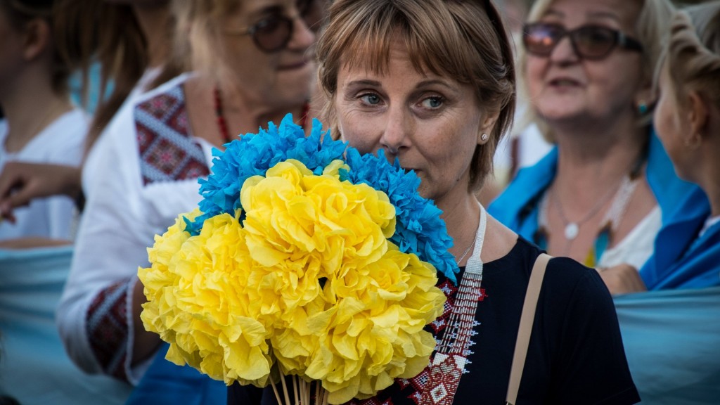 Foto: Demonstration für die Unabhängigkeit der Ukraine