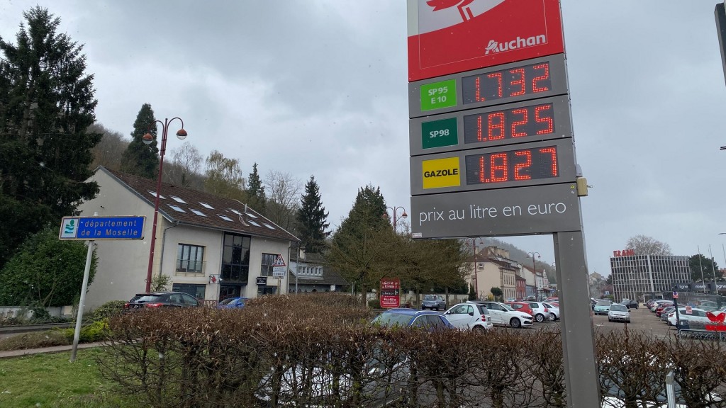 Tankstelle in Frankeich