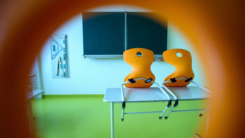 Blick in ein leeres Klassenzimmer