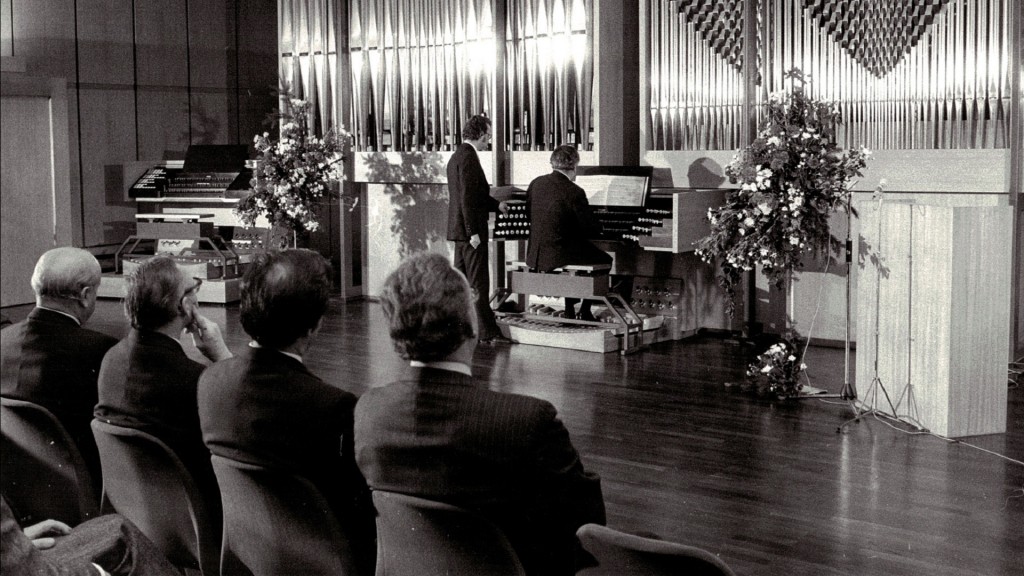 Foto: Einweihung der Klais-Orgel im Konzertsaal der Hochschule im Jahr 1974