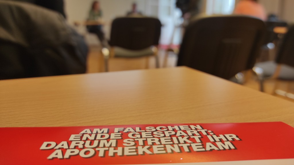 Plakat Apothekenstreik im Saarland