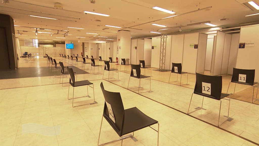Foto: Ein leeres Wartezimmer in einem Impfzentrum