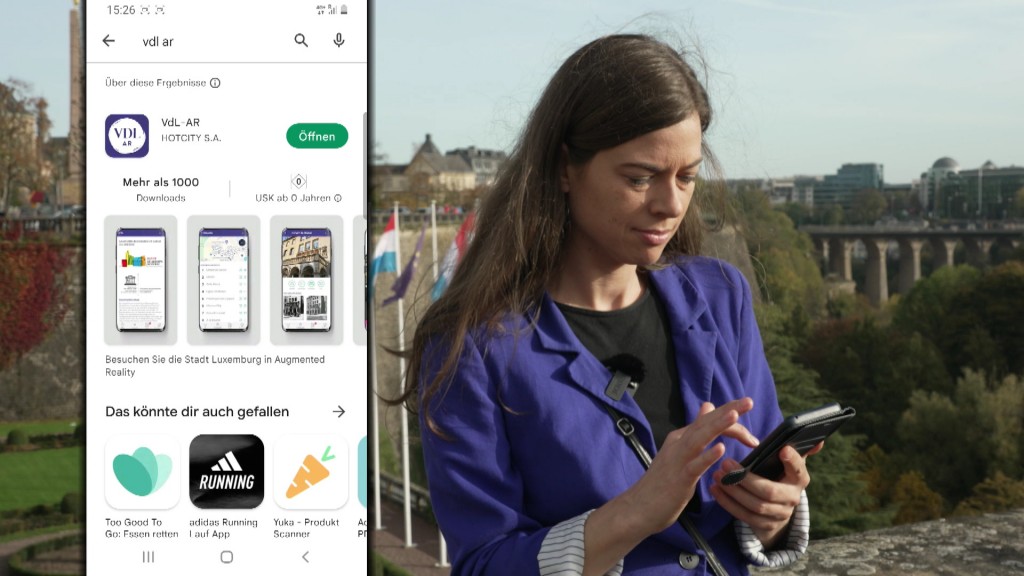 Anna Becker auf Erkundungstour via App