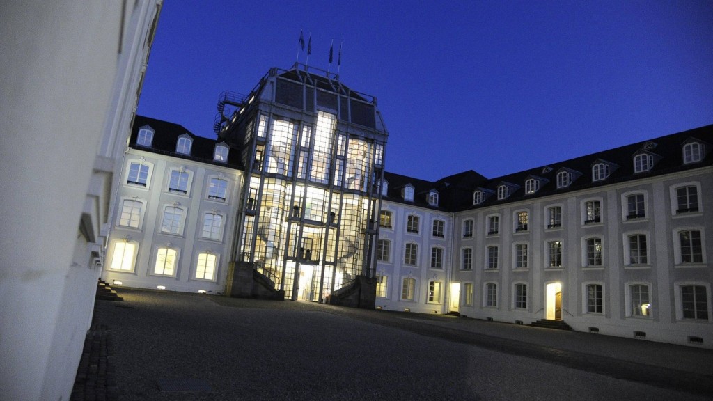Das Saarbrücker Schloss abends