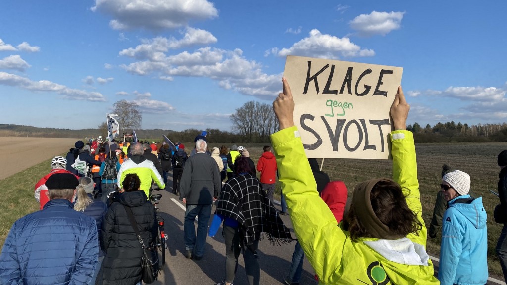 Demonstration gegen die SVolt Ansiedlung