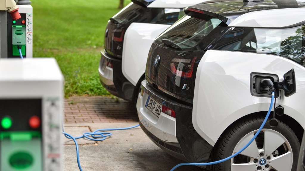 Elektroauto an einer Ladesäule