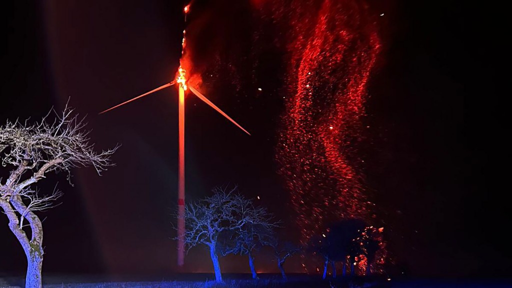Das brennende Windrad bei Losheim