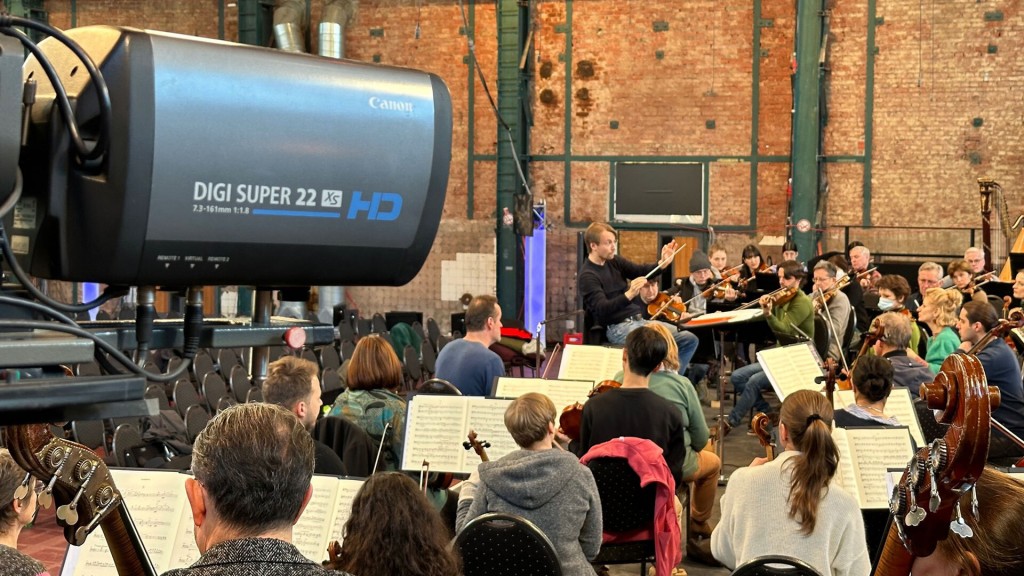 Proben für das Fernsehkonzert