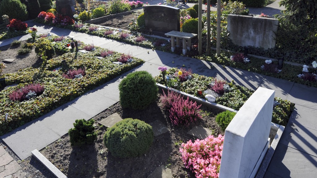 Blick über einen Friedhof