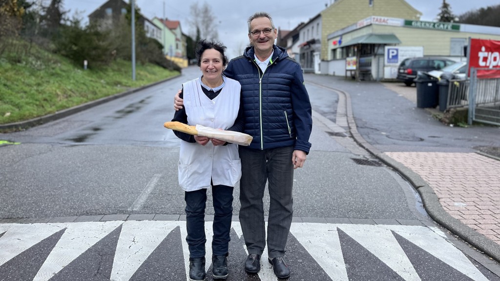 Myriam und Hartmut an der Grenze