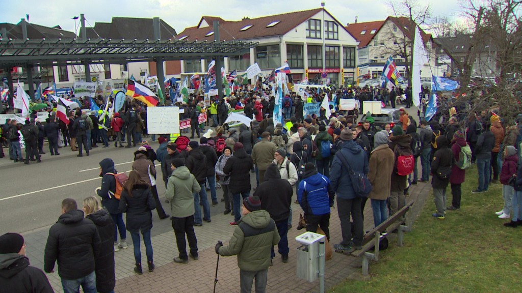 Demonstration in Ramstein