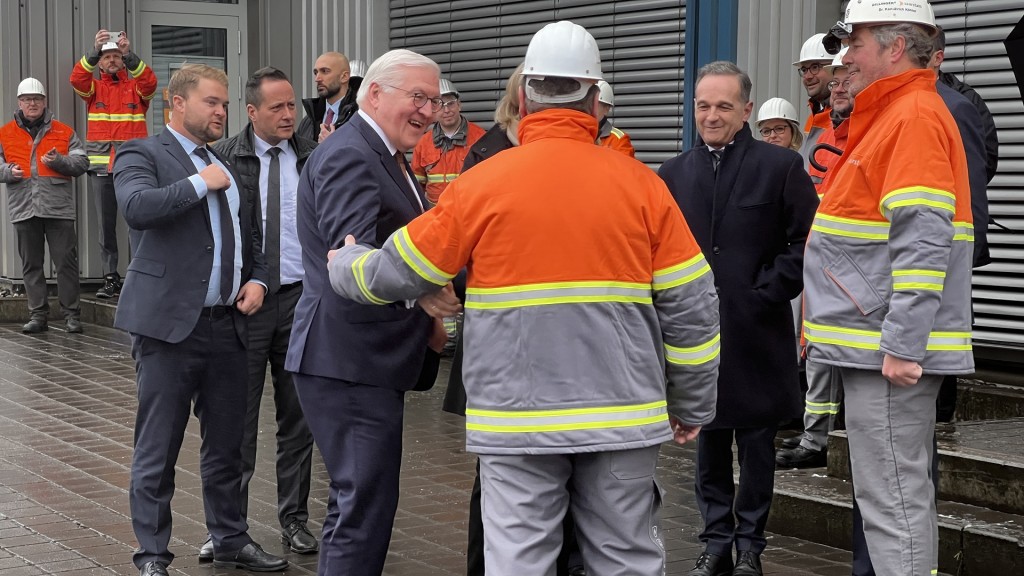 Ankunft des Bundespräsident Steinmeier bei Saarstahl. 