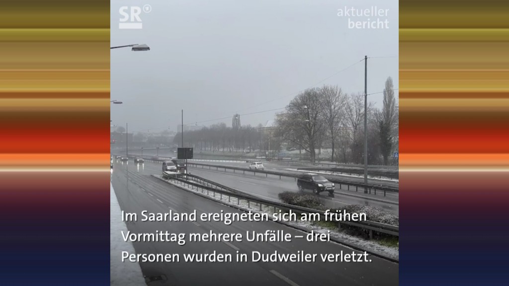 Foto: Die Stadtautobahn während Schneefalls