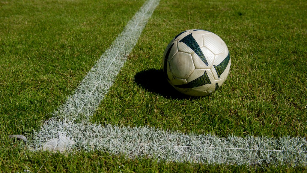 Fußball auf einem Rasen