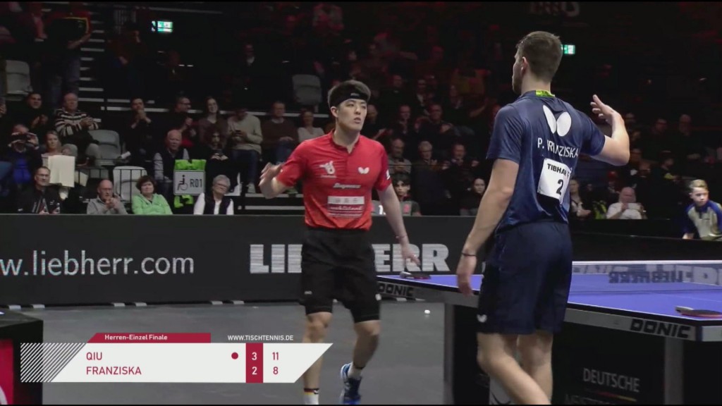 Foto: Patrick Franziska gegen Dang Qiu 