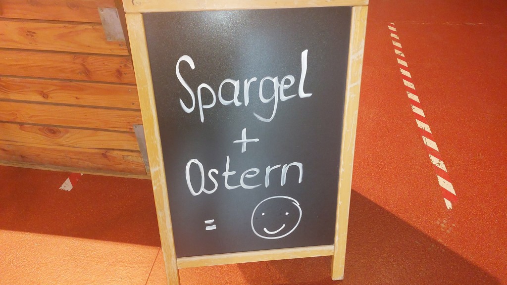 Spargel + Ostern Schild