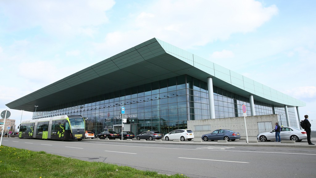 Der Terminal am Flughafen Findel, Luxemburg