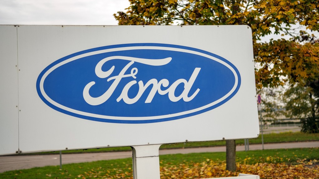 Foto: Schild mit Logo der Firma Ford