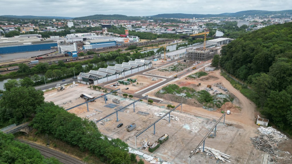 Foto: Das Saarbrücker Messegelände am Schanzenberg (30.6.2023).