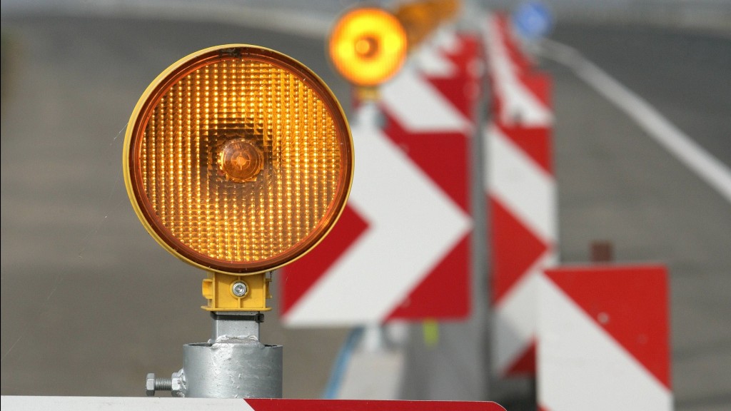 Baustellenabsperrung auf der Autobahn