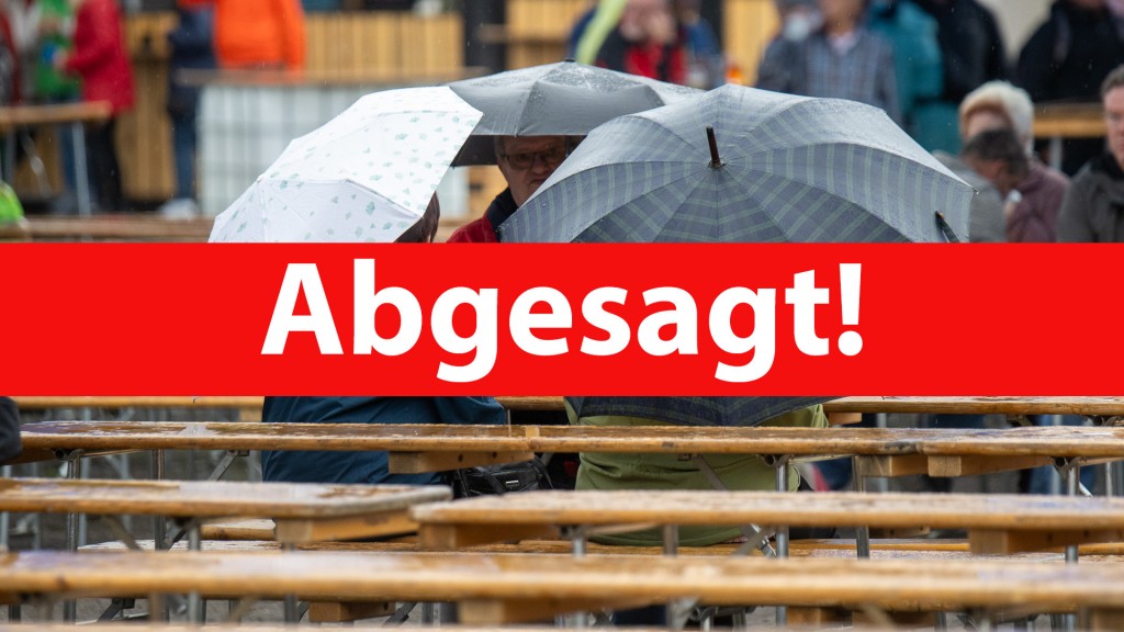 Veranstaltung wegen Regen abgesagt