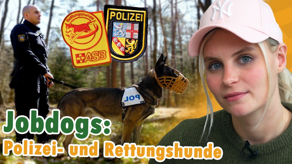 Foto: Frau mit Polizeihund