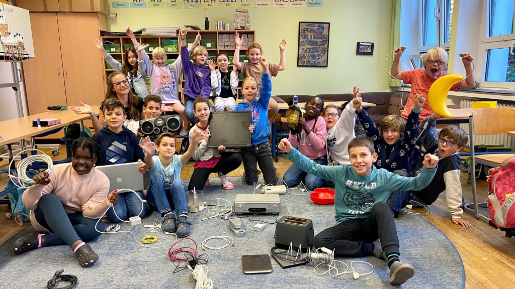 Schülerinnen und Schüler der vierten Klasse der Grundschule Ost in Saarbrücken.