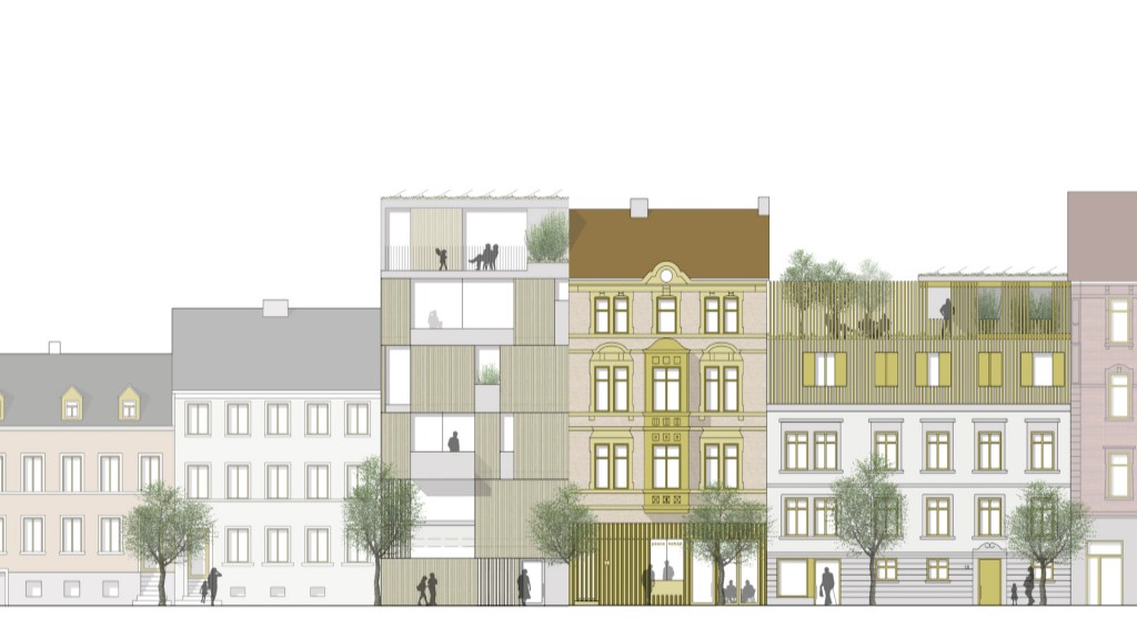 Foto: Architektur-Zeichnung Nauwieser-Viertel