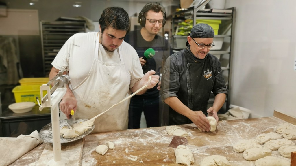 Oliver Buchholz in der Bäckerei 